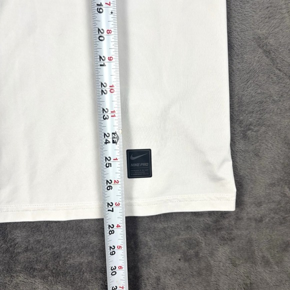 Nike Pro Combat Shirt Mens Small White Fitted Dri-FIT Athletic Training Gym Top - Picture 5 of 6